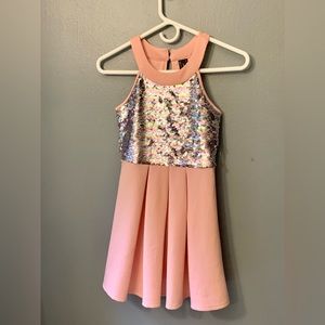 4T Girls Dress Pink with Sequins
